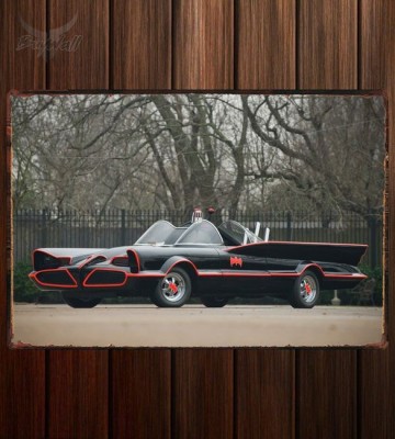 Металлическая табличка Lincoln Futura Batmobile by Barris Kustom